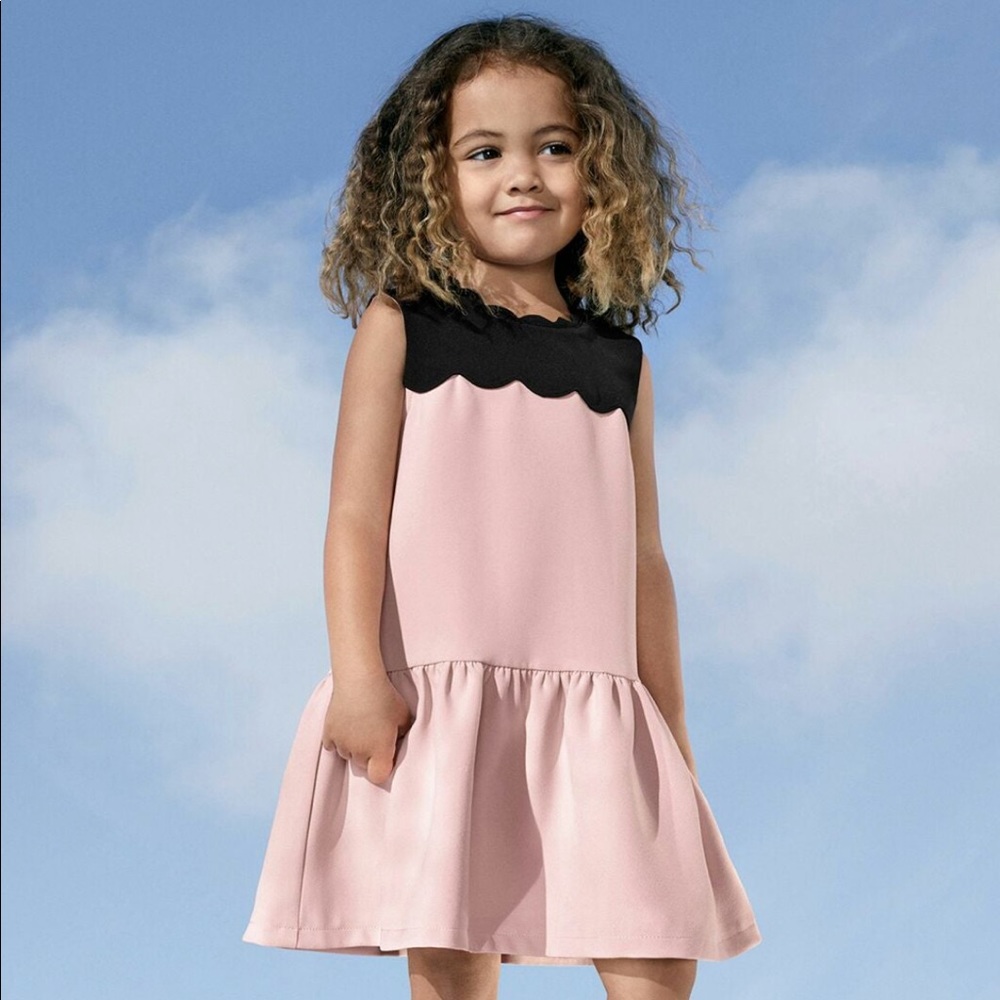 Victoria Beckham for target scallop sleeveless Pink drop waist Dress
